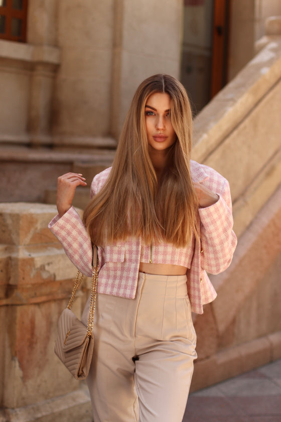 Tweed Blazer y top LILLY